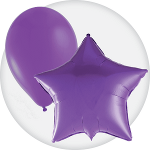 Purple Latex and Mylar Balloons - Party Expert