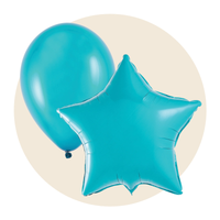Caribbean Blue Latex and Mylar Balloons - Party Expert