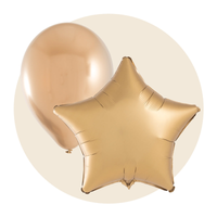 Gold Latex and Mylar Balloons - Party Expert