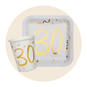 30th Birthday Tableware - Party Expert