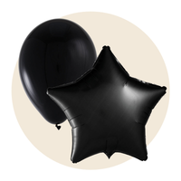 Black Latex and Mylar Balloons - Party Expert