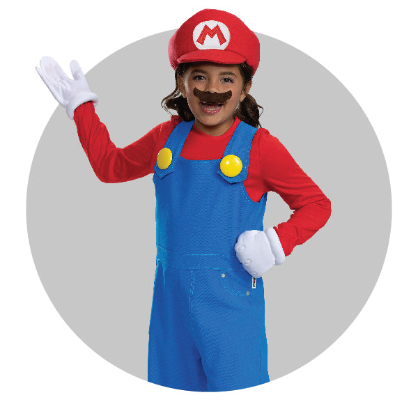 Costume d'Halloween Super Mario Bros: Mario, Luigi, Wario, Bowser, Peach –  Party Expert