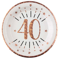 40th - Rose Gold Sparkling Birthday