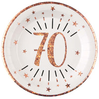 70th - Rose Gold Sparkling Birthday