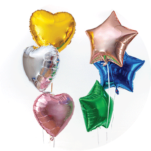 Star, Heart and Round Balloons - Party Expert
