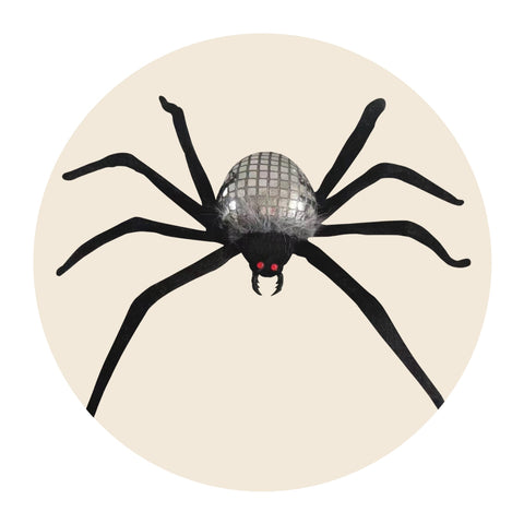 Halloween Spiders and Spider Web Decor