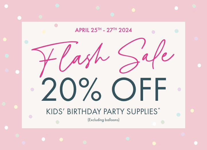 Flash Sale 20% OFF Kids' Birthday Party Supplies