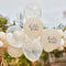 AMSCAN CA Baby Shower Hello Baby Latex Balloons, Clear and Light Brown, 12 Inches, 5 Count