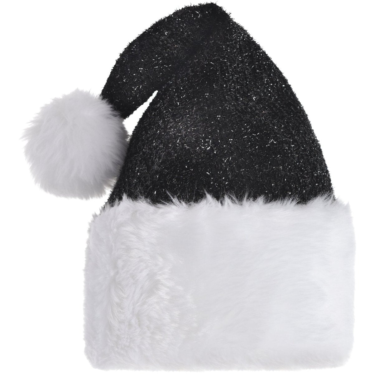 Black Deluxe Santa Hat for Adults Party Expert