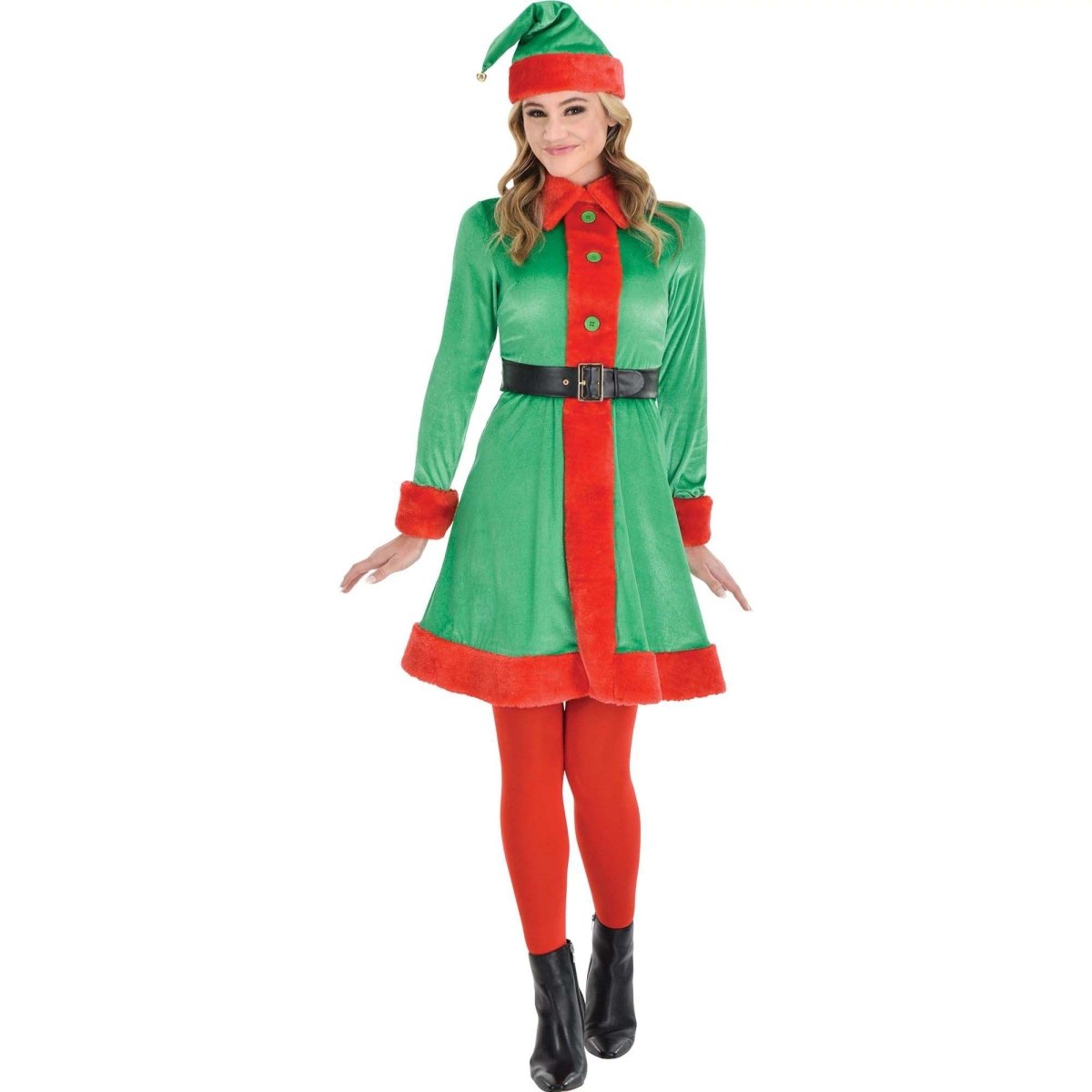 North Pole Gal Elf Costume for Adults, Green Dress | Party Expert North Pole Gal Elf Costume for Adults, Green Dress | Party Expert