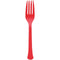 AMSCAN CA Disposable-Plasticware Apple Red Plastic Forks, 20 Count 192937434475