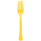 AMSCAN CA Disposable-Plasticware Yellow Sunshine Plastic Forks, 20 Count 192937434376