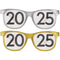 AMSCAN CA New Year 2025 New Year Plastic Glasses, Silver and Gold, 10 Count 192937496107