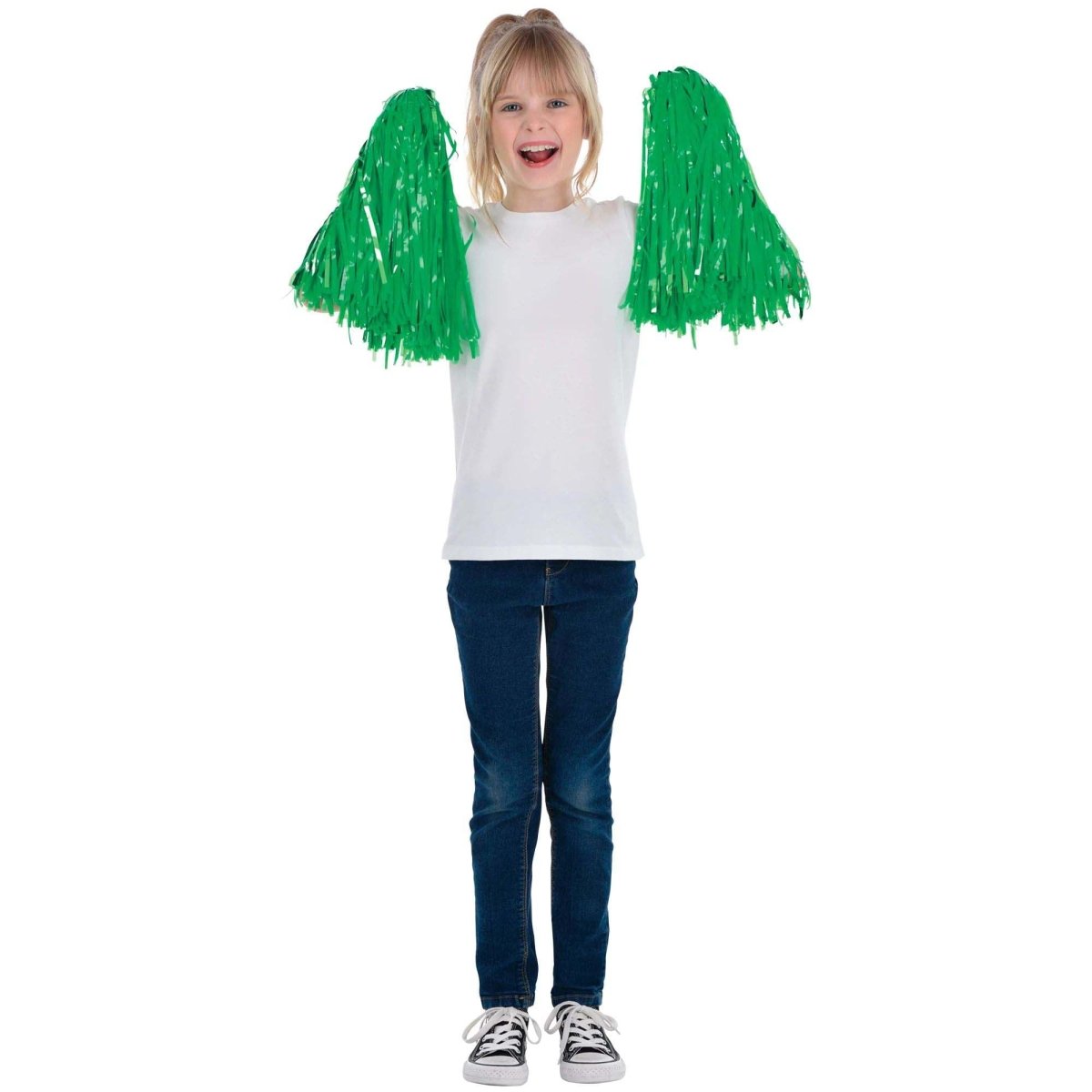 Green Cheerleading Pom Poms, 2 Count Party Expert