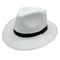 ANHUI LIGHT INDUSTRIES INTERNATIONAL Costume Accessories White Gangster Hat with Black Band for Adults 840482501196