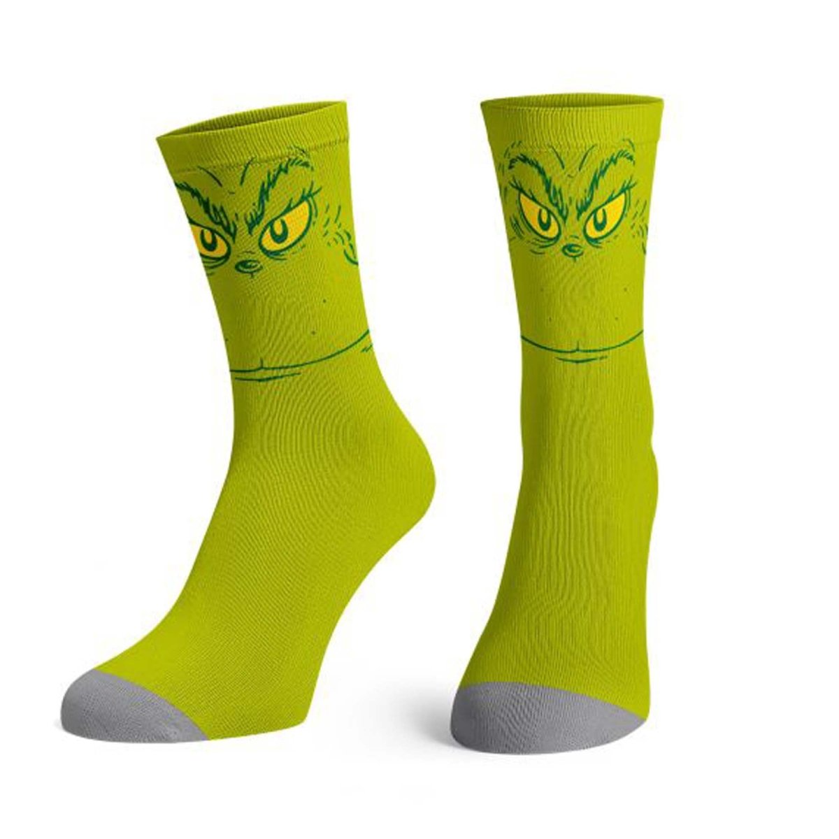 Chaussettes visage du Grinch pour adultes, paire Party Expert