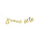 BK-Cowry Ningbo Trading CO Ltd General Birthday Gold "Bonne Fête" Foil Letter Banner, 94 Inches, 1 Count
