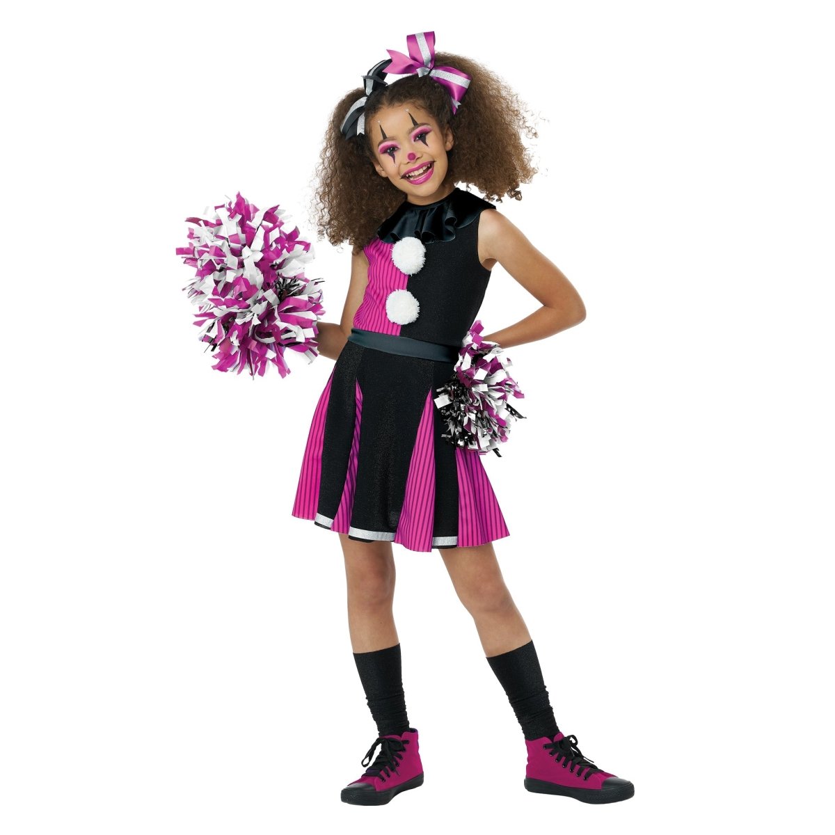 princess polly baby blue dress Women's Plus Size Cupcake Clown Costume | Adult Clown Costumes | Adult | Womens | 1x | Black/Pink/White main image 0