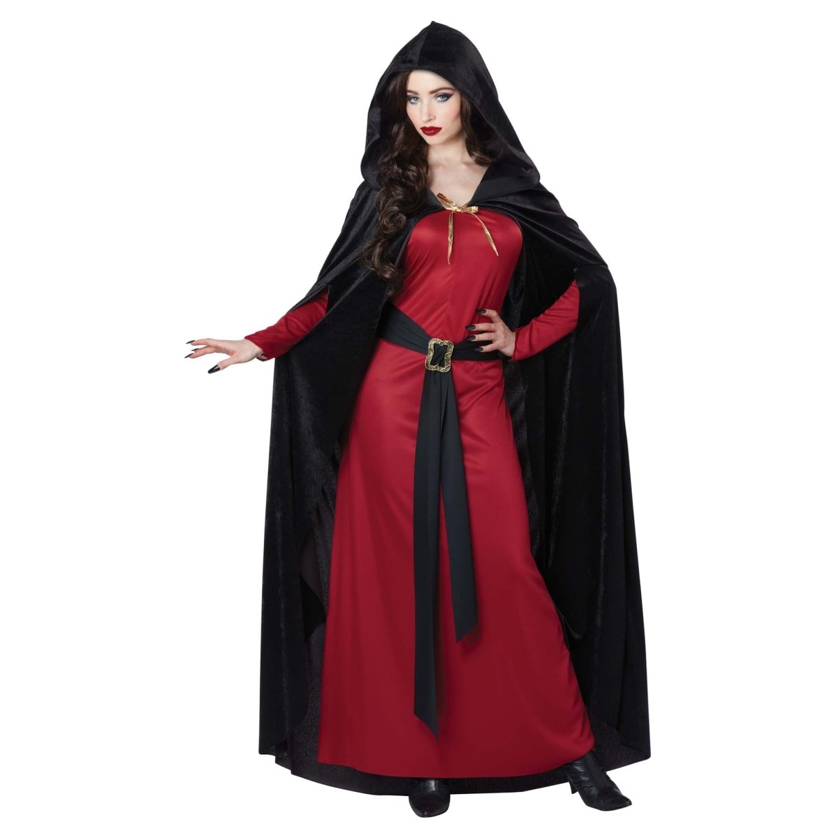 red sorceress dress Satanic Red Witch Fancy Dress Costume Ladies Medium - UK 12-14