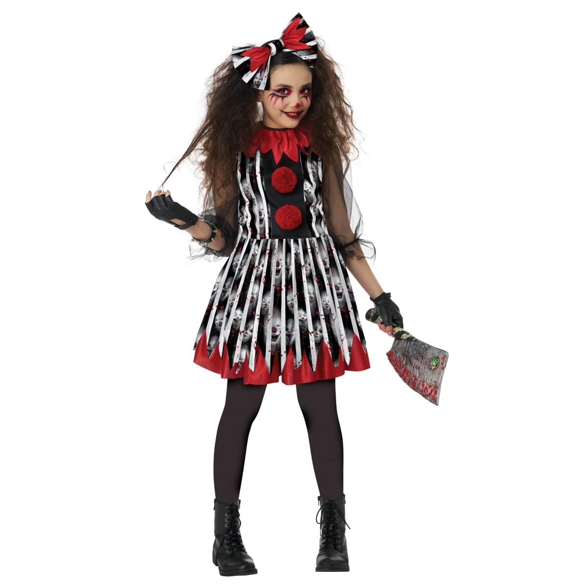 black cowgirl dresses Deranged Clown Costume for Kids