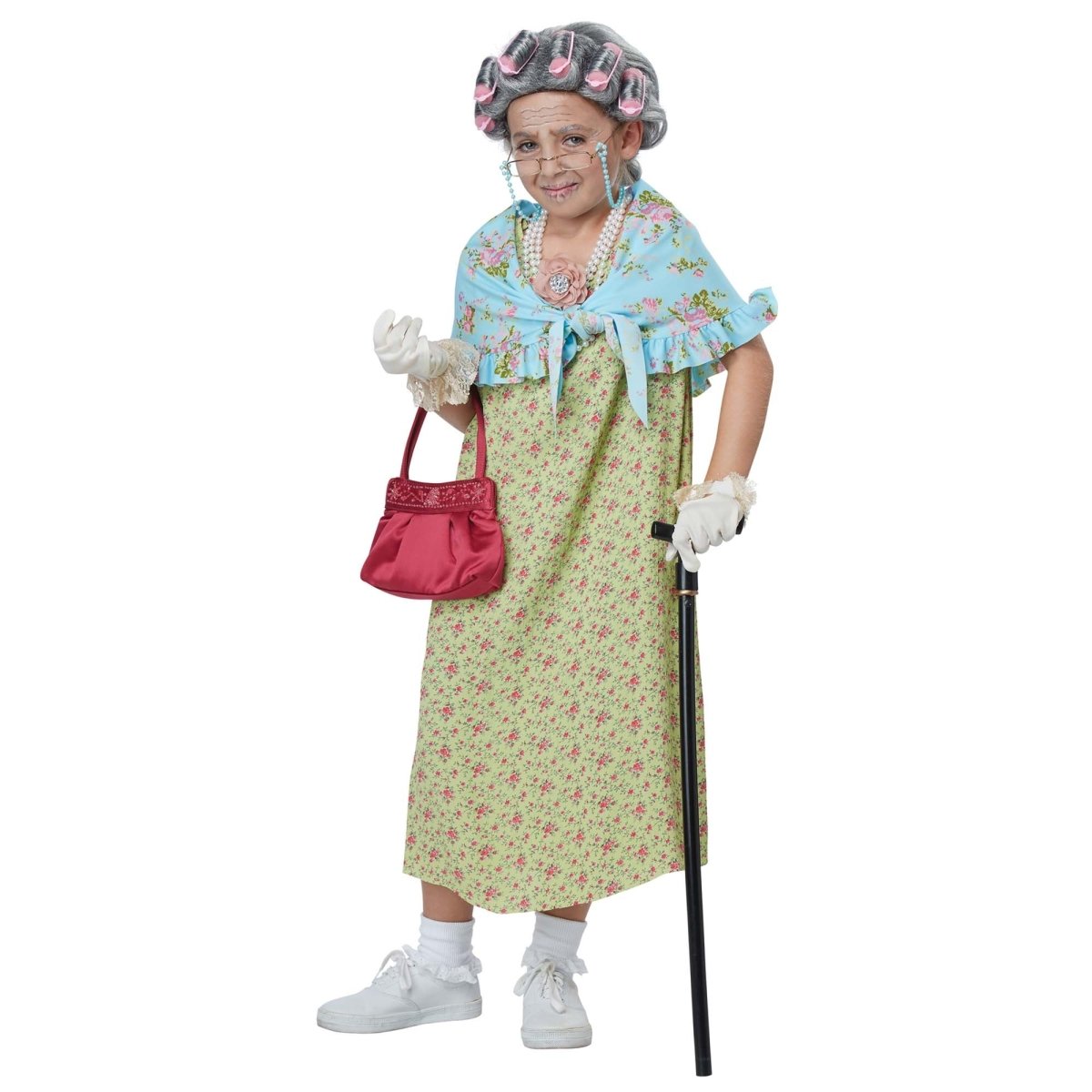 Old Lady Child Costume Kit