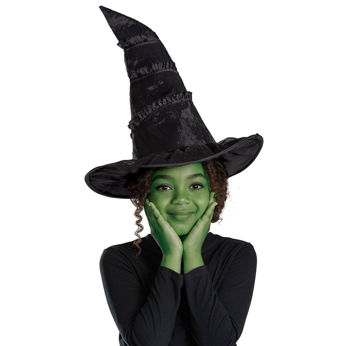 Lot De 2 Chapeaux De Sorcière Noir Satiné - Taille Unique 58cm | Pour Halloween, Carnaval, Cosplay, Fête à Thème