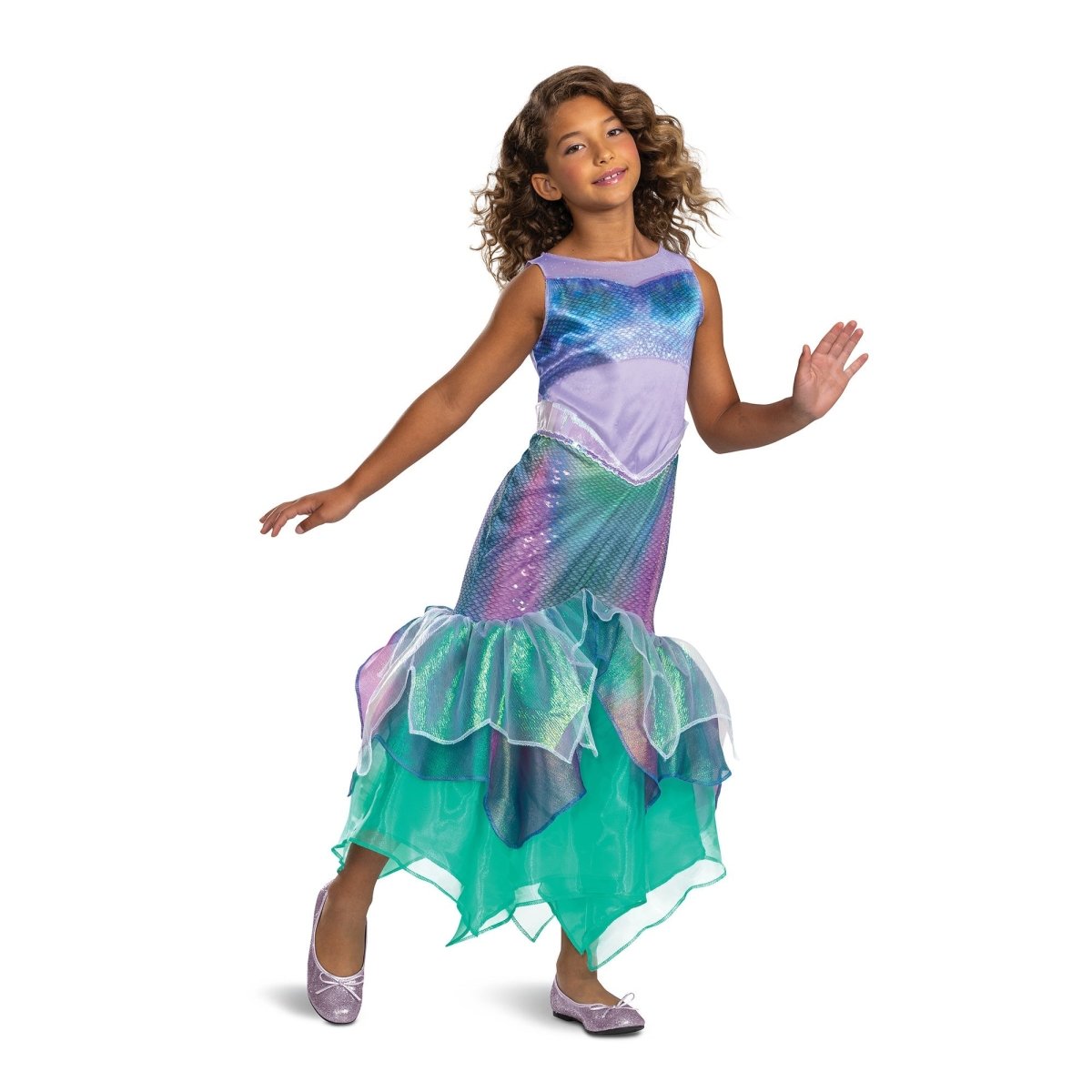 Petite Fille Robe Disney Enfant Robe D'Ariel De Luxe De La Petite