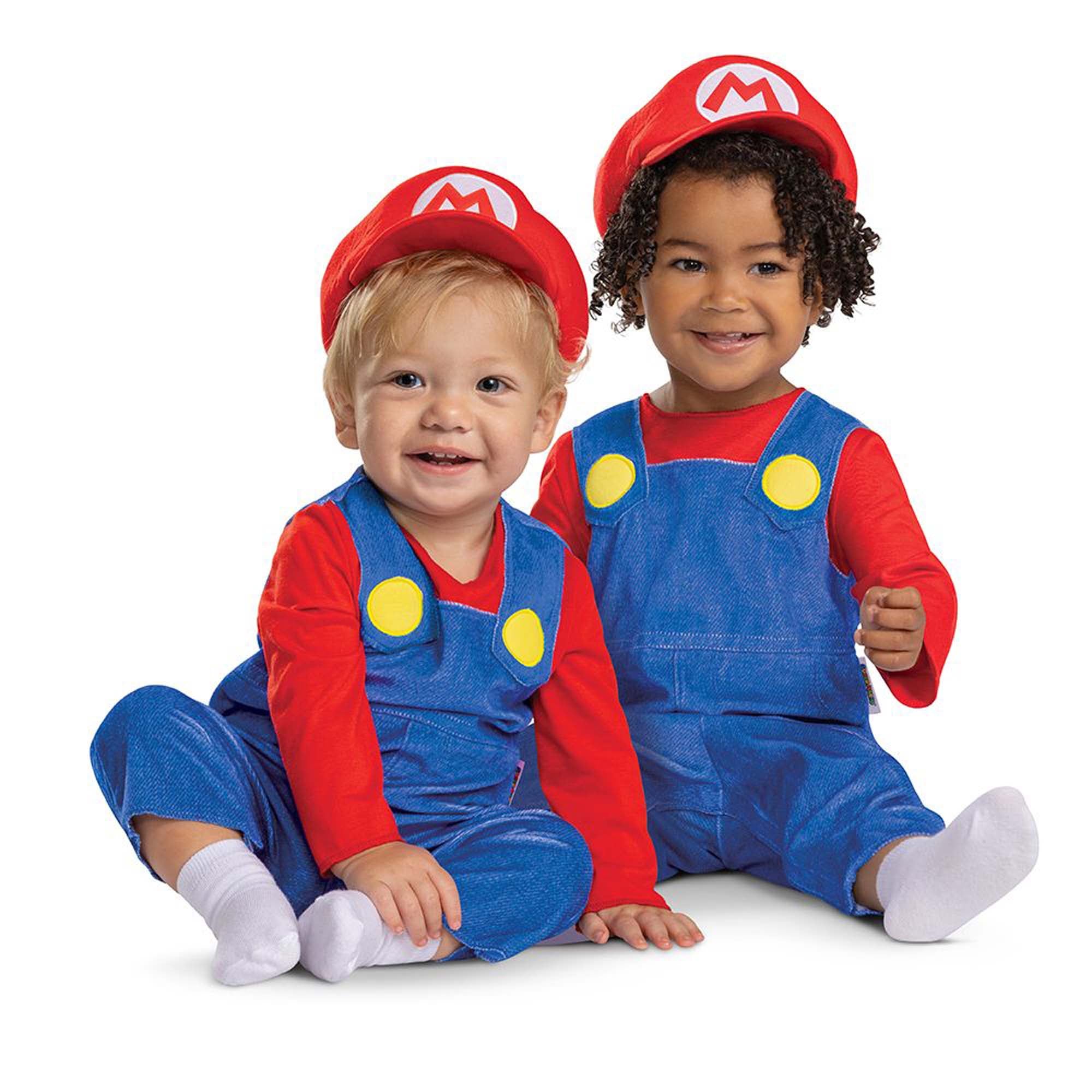 Super Brothers Costume Family Matching Adult & Kids Cosplay Costume Mario  Brothers Halloween Cosplay Costume 