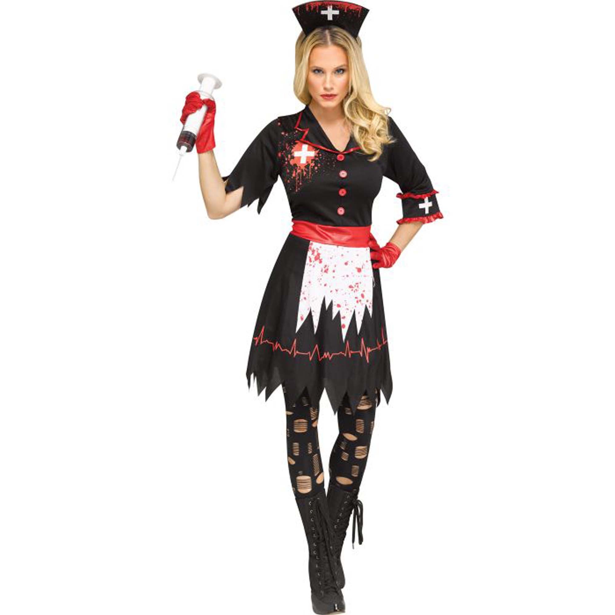 Black and sales red nurse costume