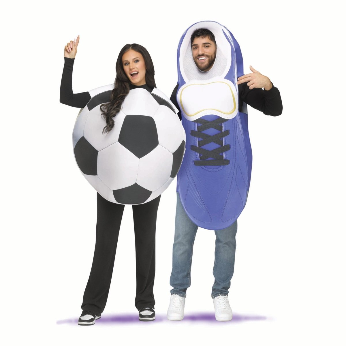 Soccer Ball and Cleat Couple Costume for Adults Party Expert