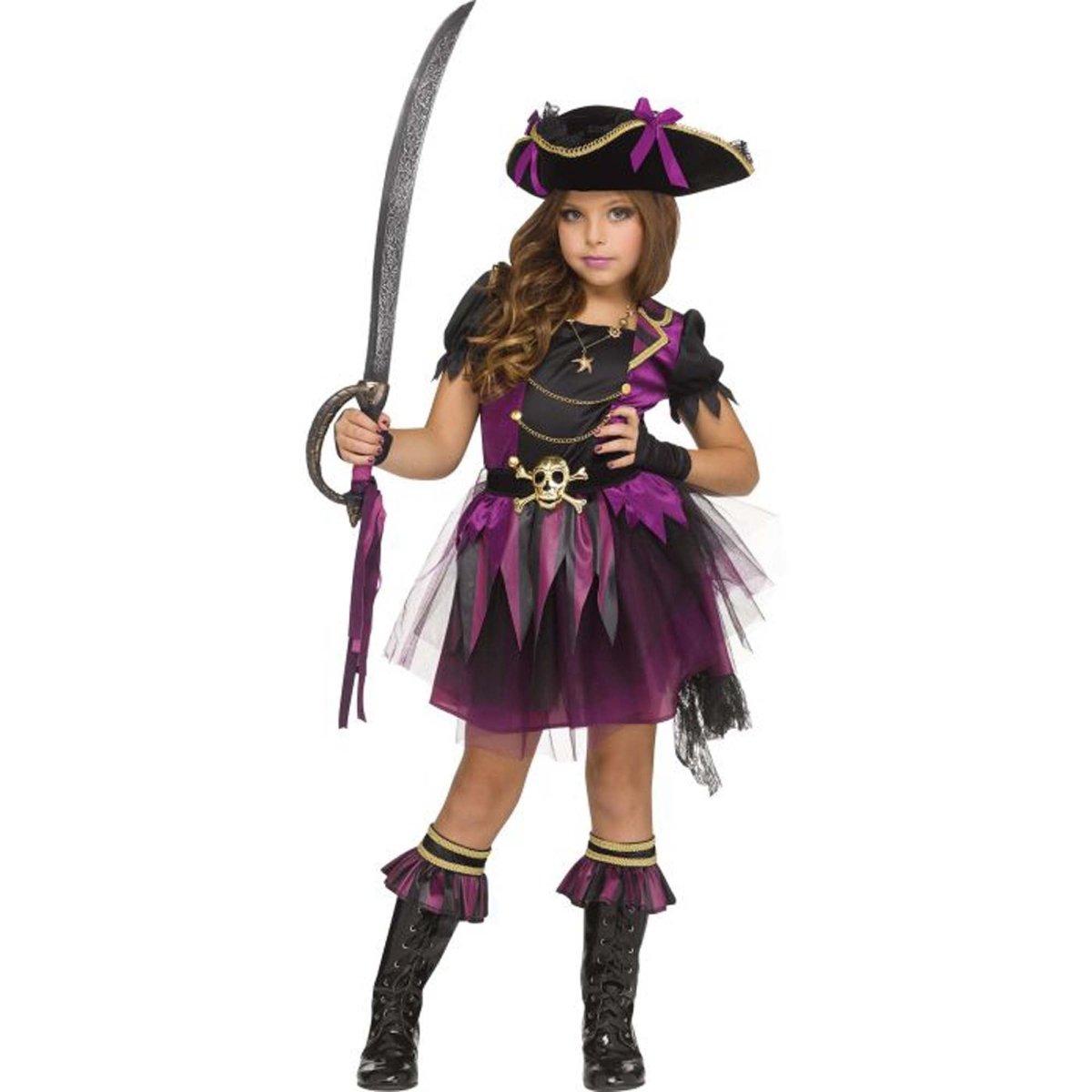 Stormy Sea Queen Pirate Costume for Kids, Dress