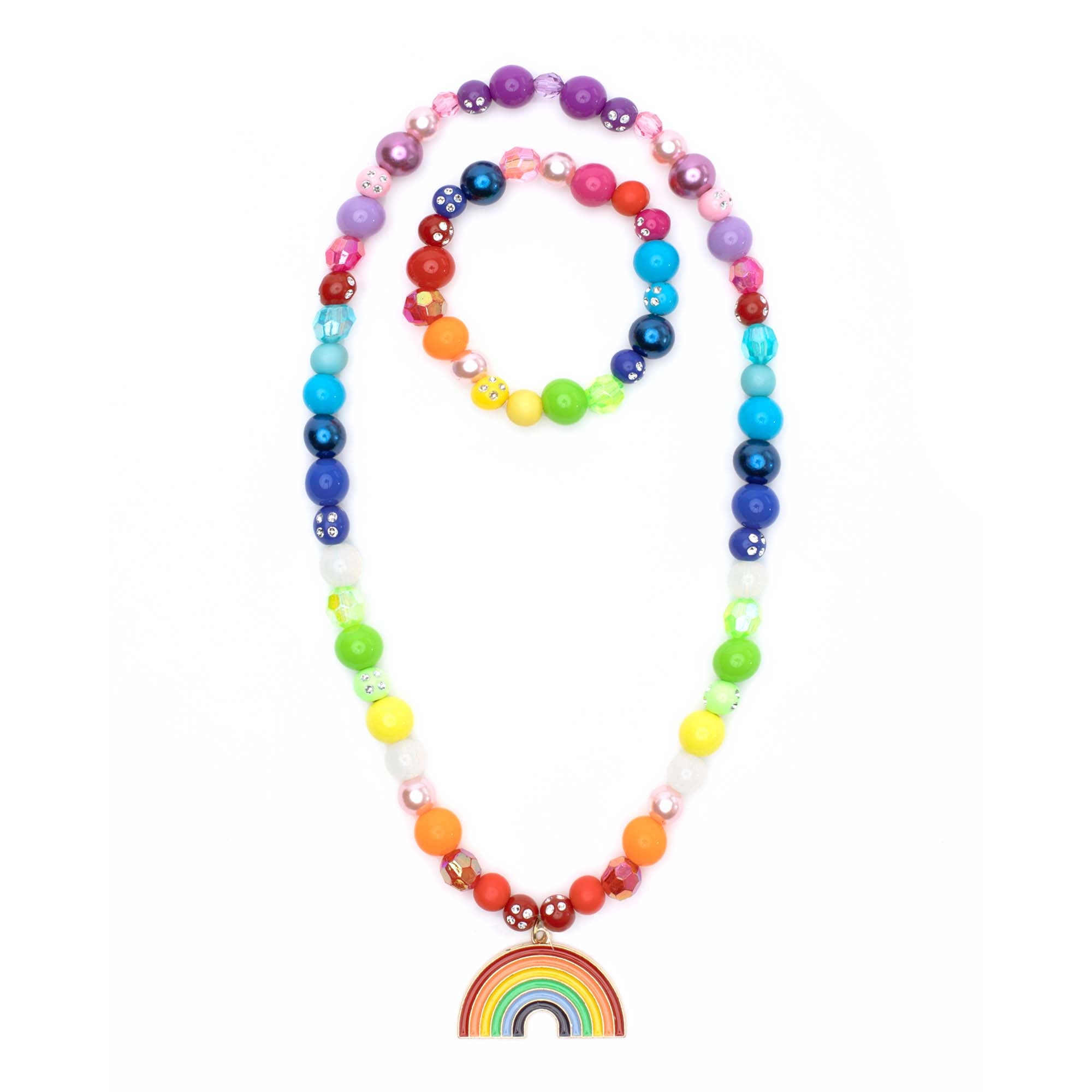 Great Pretenders Double Rainbow Necklace & Bracelet Set Great Pretenders Double Rainbow Necklace & Bracelet Set