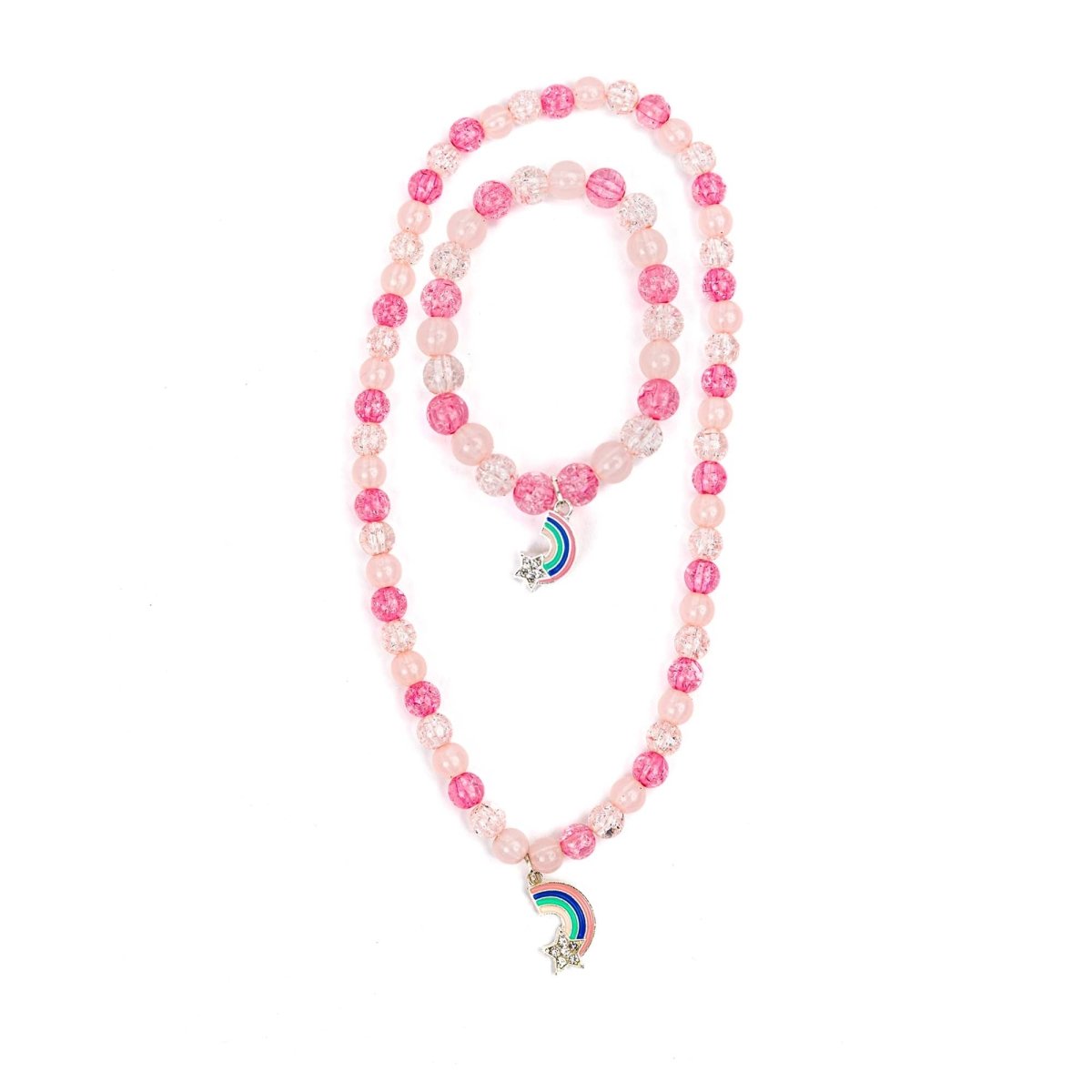 Great Pretenders Impulse Buying Purple Rainbow Necklace and Bracelet Set for Kids