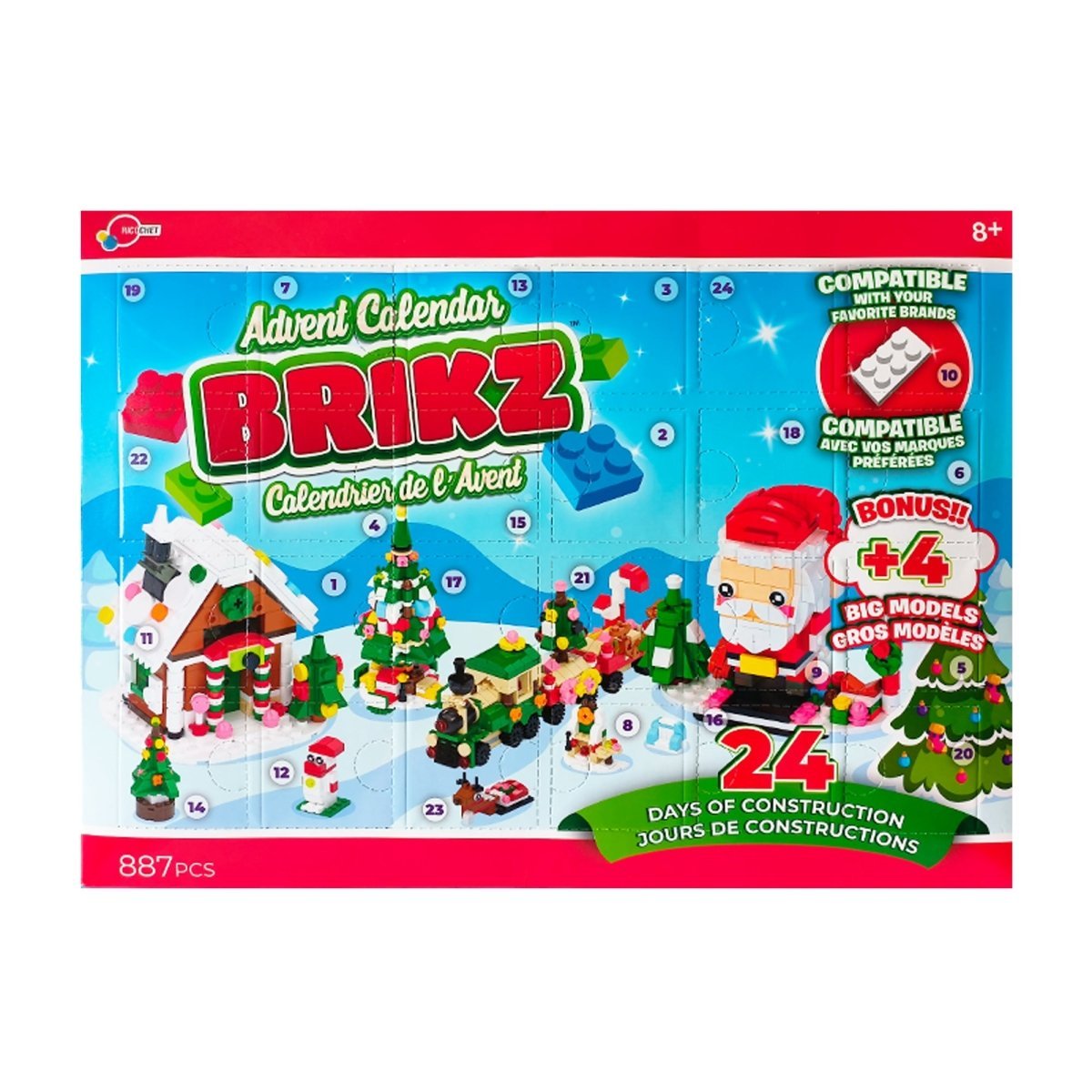 Calendrier de l'Avent blocs de construction de Noël | Party Expert