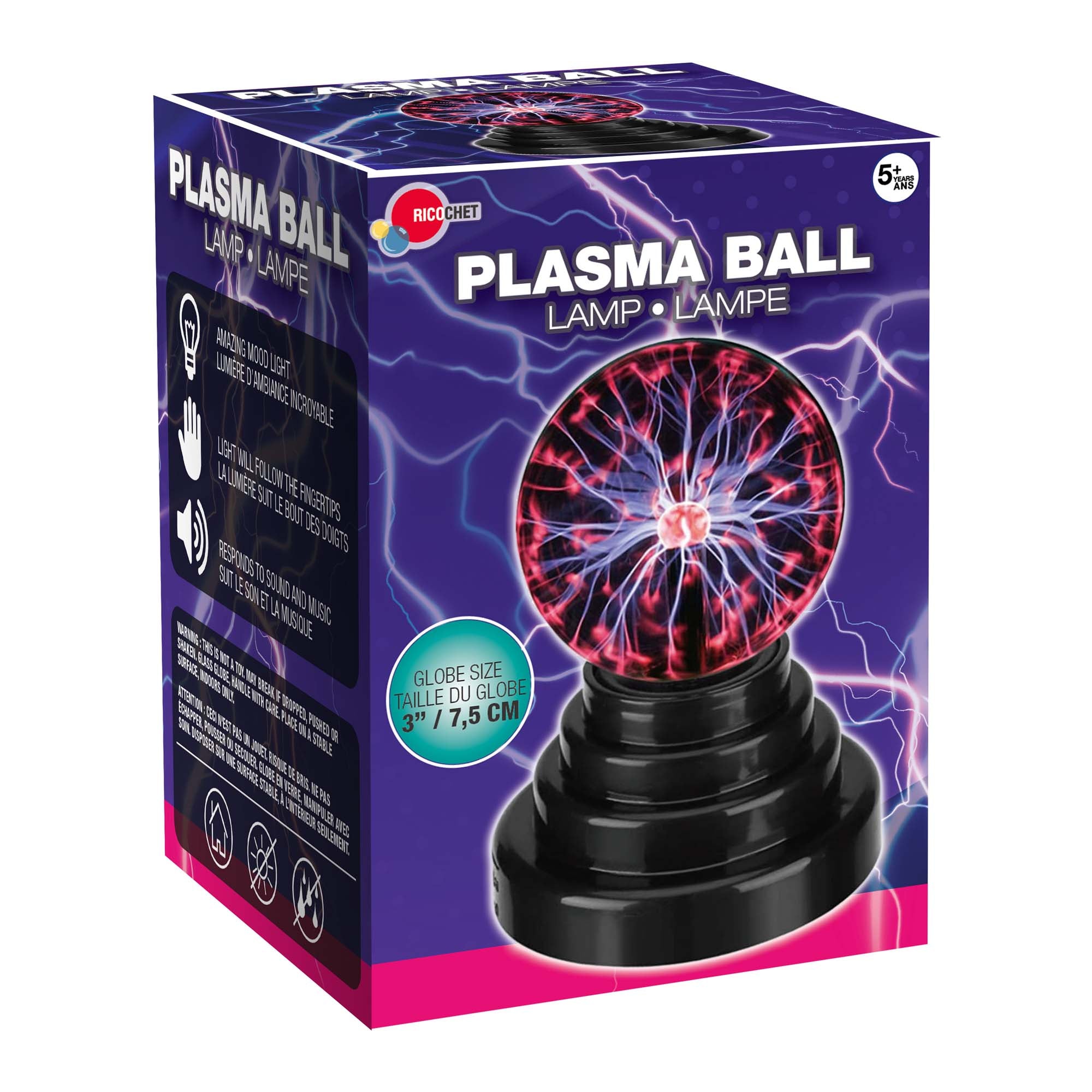 Boule de Plasma, Lumière de Boule de Plasma 5 inch Lampe Plasma