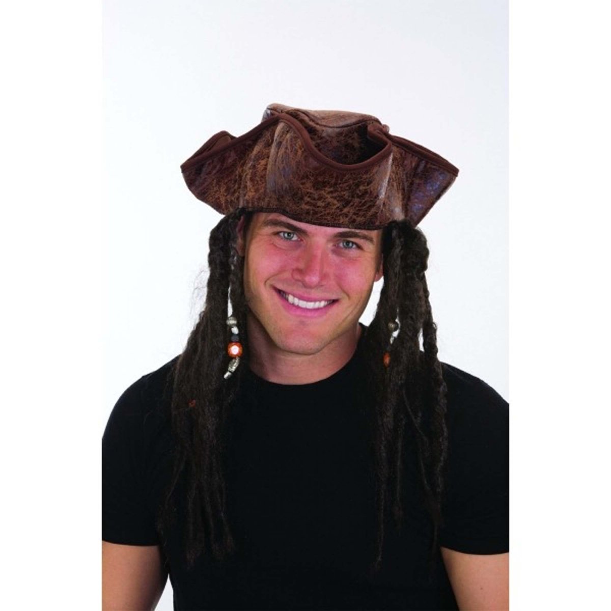 Pirate Hat with Braids Costume Accessory for Adults Party Expert
