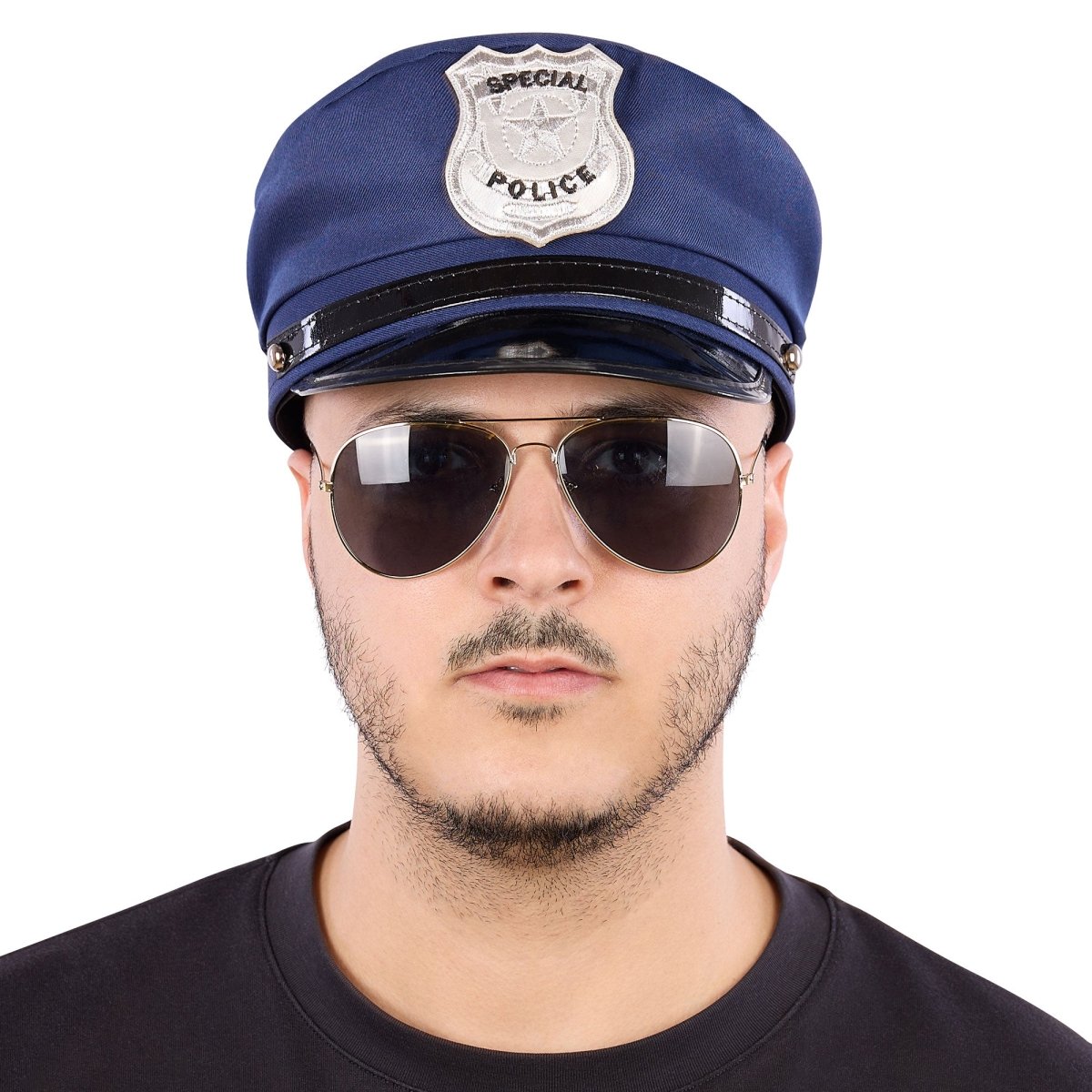 JIANGXI PANS ANIMATION CULTURE CREATIVE CO.,LTD Costume Accessories Blue Police Officer Hat for Adults 810120718415