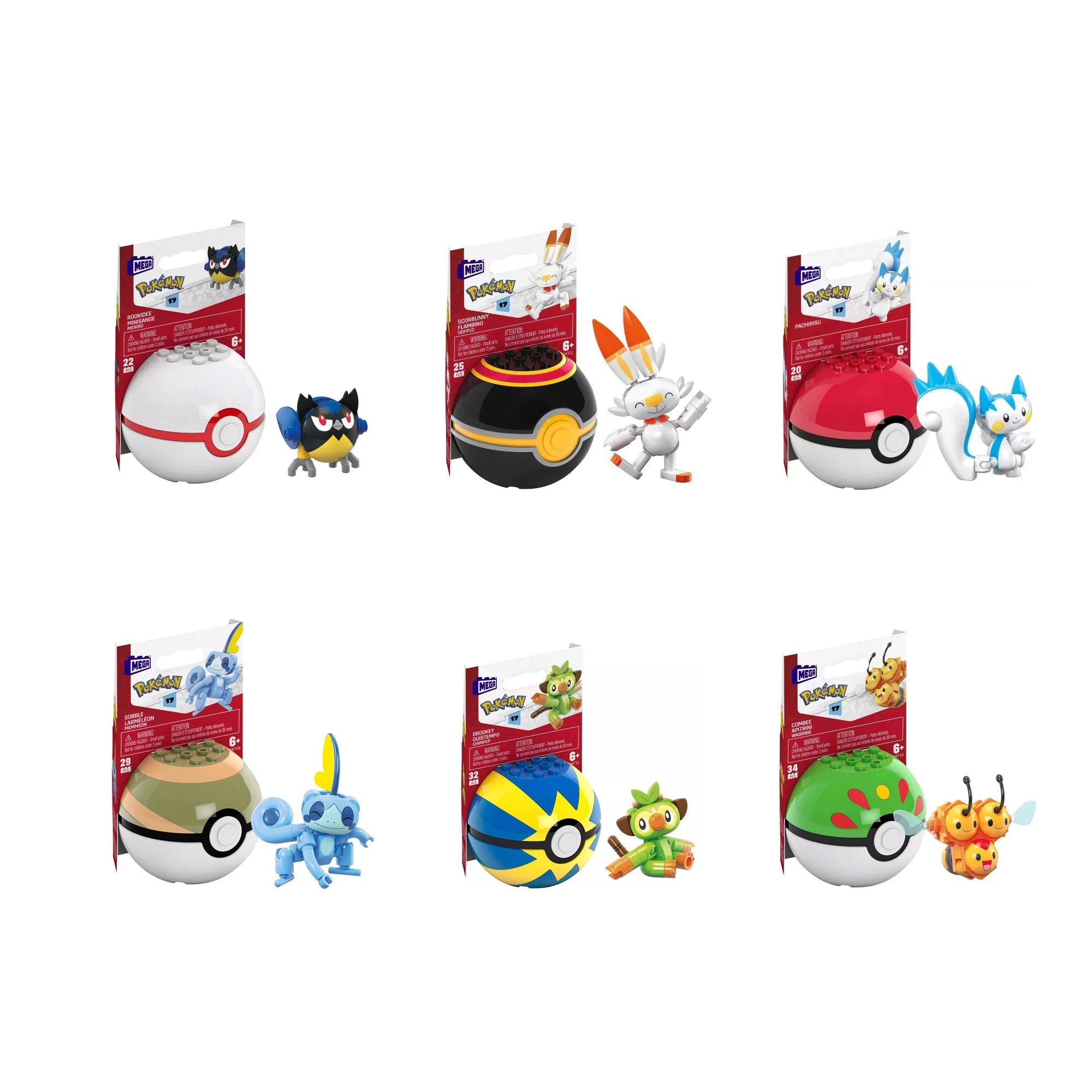 Pokemon Series 17 + Pikachu evolution set. : r/megaconstrux
