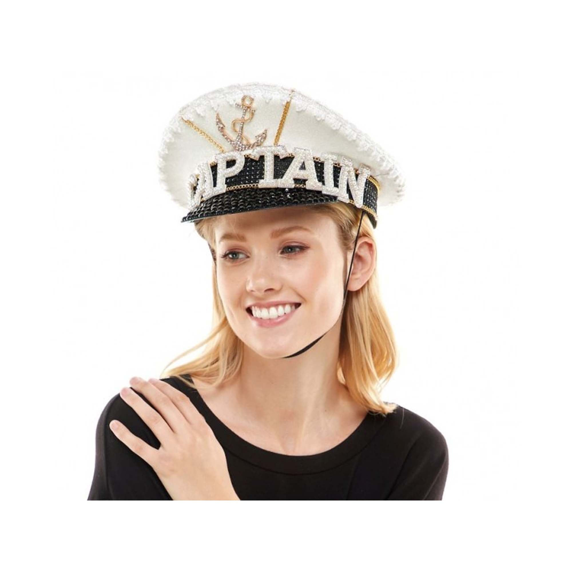 Captain Hat With Diamonds for Adults, 1 Count | Party Expert