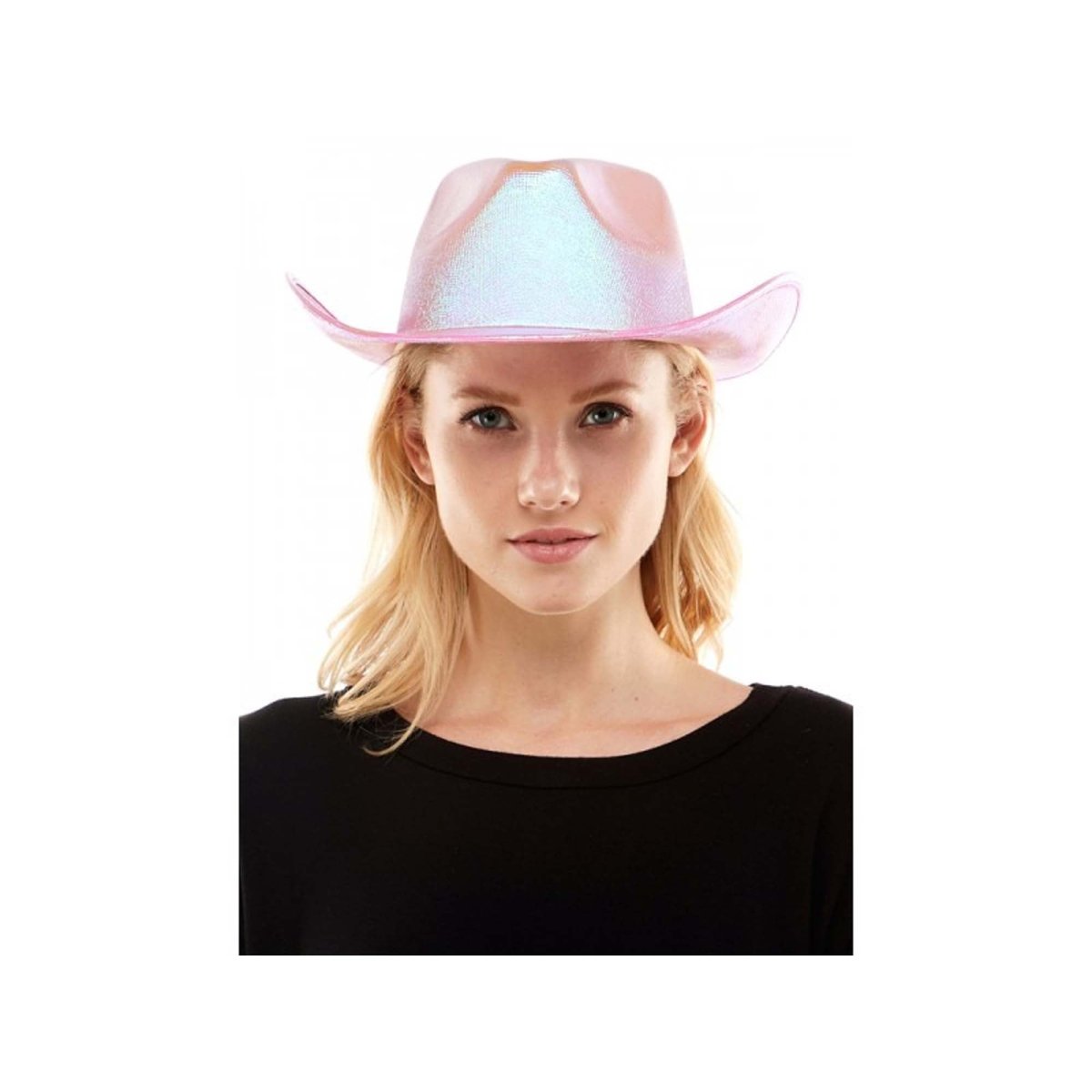 Iridescent Pink Cowboy Hat for Adults Party Expert