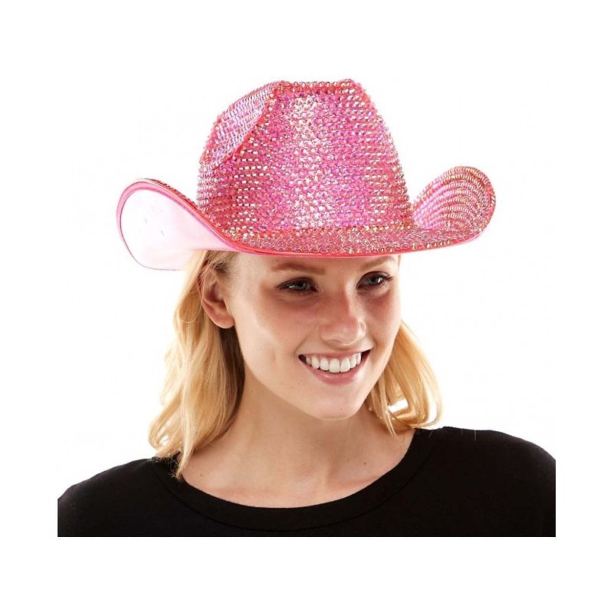 Pink Rhinestone Cowboy Hat for Adults Party Expert
