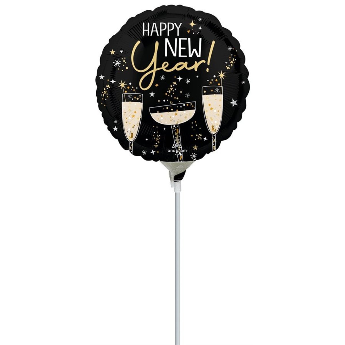 LE GROUPE BLC INTL INC Balloons Bubbly New Year Air-Filled Foil Balloon, 1 Count