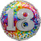 LE GROUPE BLC INTL INC Balloons Confetti 18th Birthday Foil Balloon, 18 Inches, 1 Count 872433808108