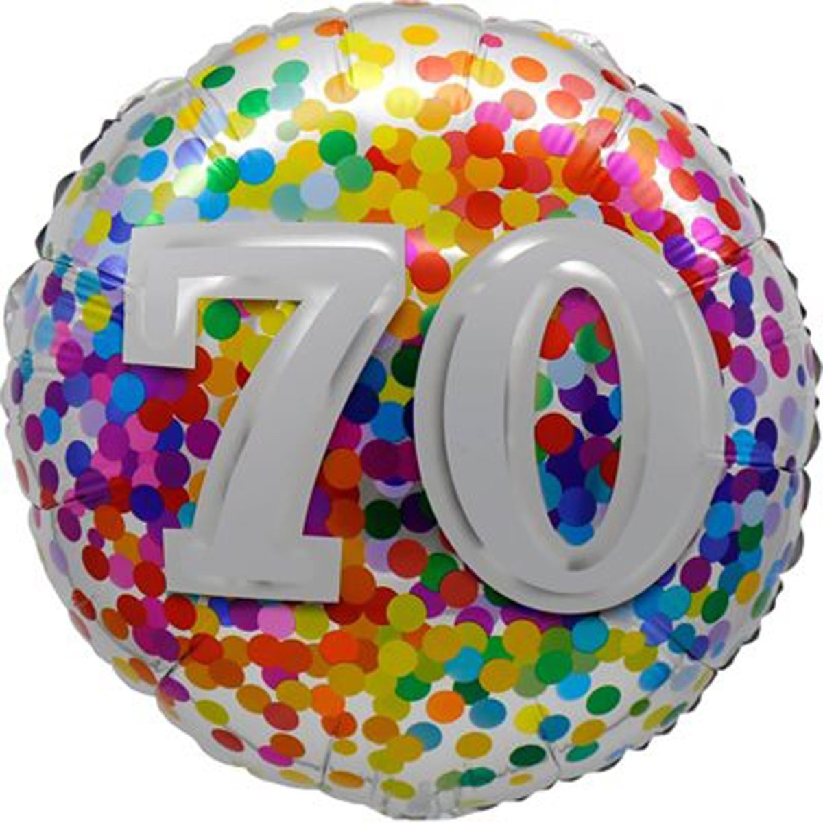 LE GROUPE BLC INTL INC Balloons Confetti 70th Birthday Foil Balloon, 18 Inches, 1 Count 872433808177