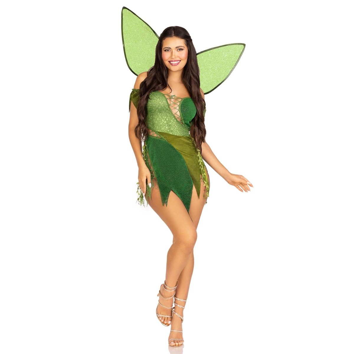 Forest Fairy Plus Size Costume for Adults, Green Dress | Party Expert Forest Fairy Plus Size Costume for Adults, Green Dress | Party Expert
