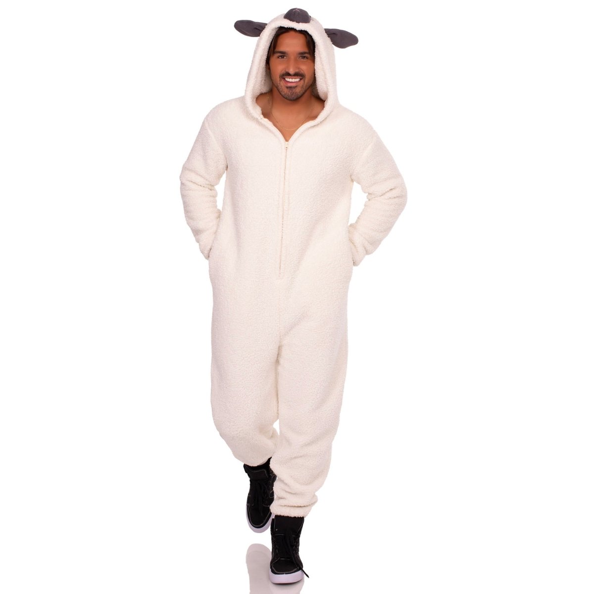 Lamb Costume for Adults, Plush Jumpsuit Party Expert — free download