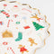 MERI MERI Christmas Jolly Christmas Large Round Lunch Paper Plates, 9 Inches, 8 Count 636997283425