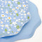 Meri Meri Everyday Entertaining Ditsy Floral Large Scalloped Edge Lunch Paper Plates, 8.5 Inches, 12 Count