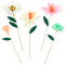 Meri Meri Kids Birthday Flower Garden Decorative Sticks, 10 Count 636997256887