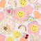 Meri Meri Kids Birthday Groovy Flower Large Flower Shaped Lunch Paper Plates, 9 Inches, 8 Count